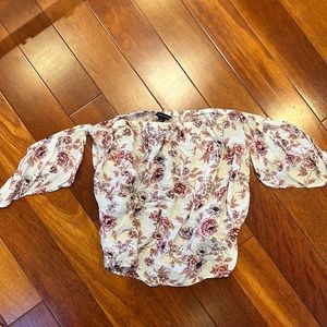 Off the shoulder floral blouse